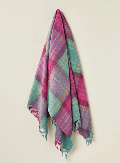 Striped Plaid Tassel Air Conditioning Wool Blanket