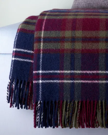 Tweedmill Navy Bannockbane Tartan Wool Blanket