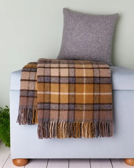 Tweedmill Navy Bannockbane Tartan Wool Blanket