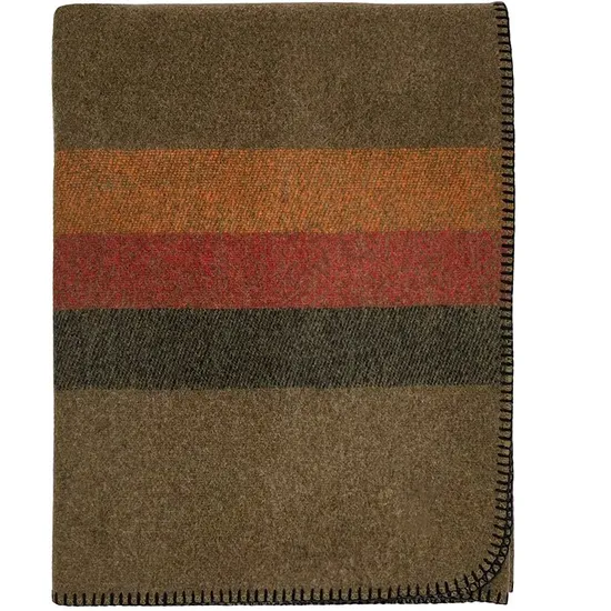 Warm Soft Green 100% Wool Woven Emergency Blankets