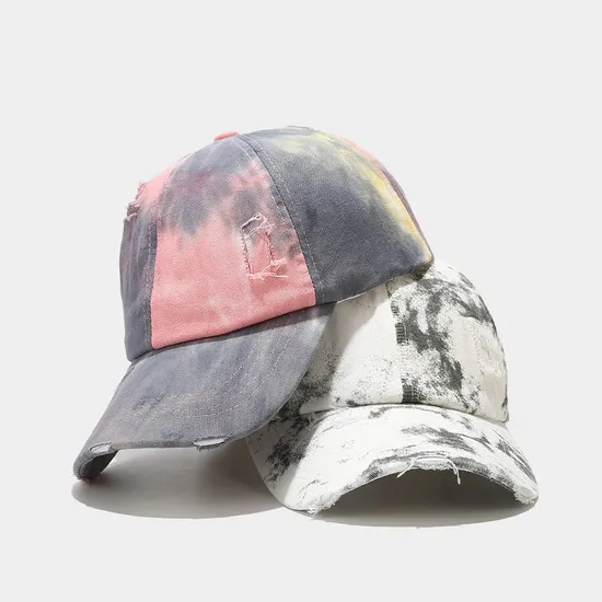 2024 Tie-Dye Baseball Cap Fashion Peaked Spring and Summer Outdoor Sun-Proof Hat