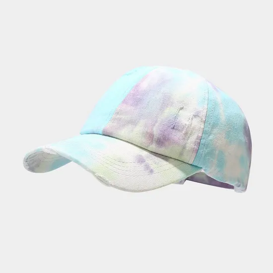 2024 Tie-Dye Baseball Cap Fashion Peaked Spring and Summer Outdoor Sun-Proof Hat