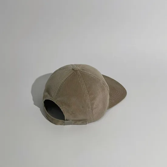 6 Panel Low Profile Premium Custom Embroidery Corduroy Unstructured High Quality Flat Bill Adjust Snapback Caps Hat