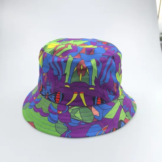 Adult Custom Reversible Bucket Hat Custom Full Printed Logo Hat Custom Embroidery Bucket Hat