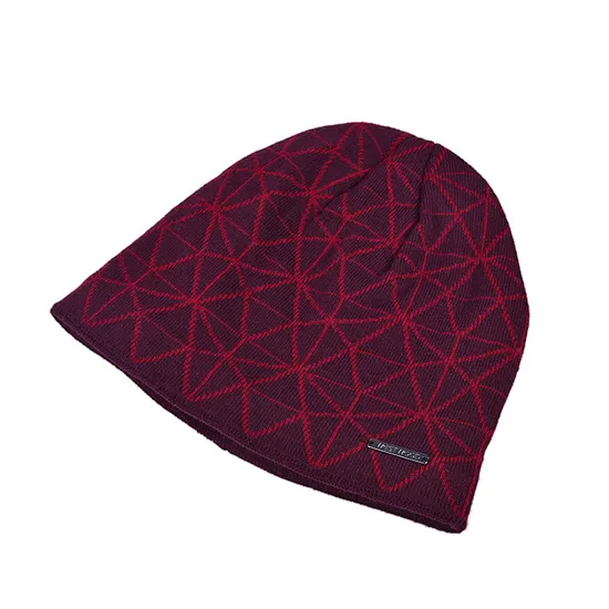 Black Red Winter Outdoor Warm Blank Beanie