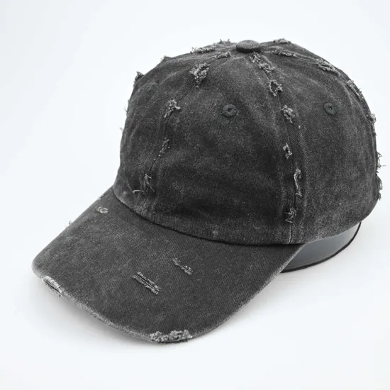 Brand Quality Logo Vintage Distressed Hat Custom 6 Panel Sports Baseball Cap