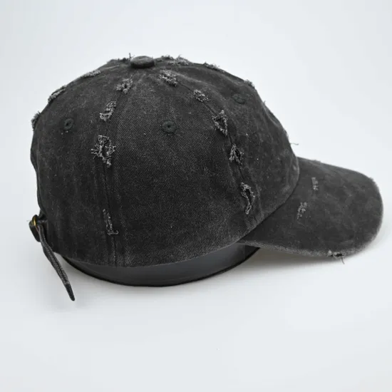 Brand Quality Logo Vintage Distressed Hat Custom 6 Panel Sports Baseball Cap