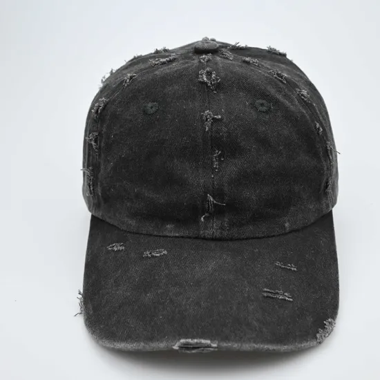 Brand Quality Logo Vintage Distressed Hat Custom 6 Panel Sports Baseball Cap