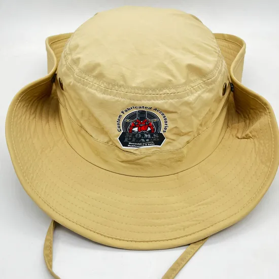 Bucket Hat Boonie Safari Cap Jungle Fishing Custom Men Bucket Hat Nylon Outdoor Fisherman Hat