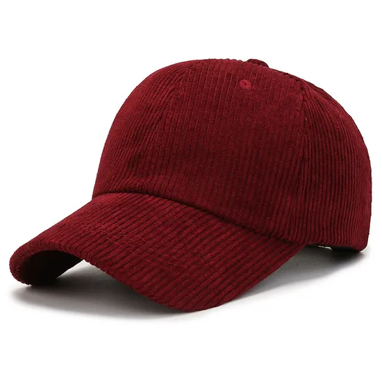 Corduroy Cap Unstructured Embroidery Unisex Dad Cap Custom Women Wholesale Sport Cap Baseball Hat for Male