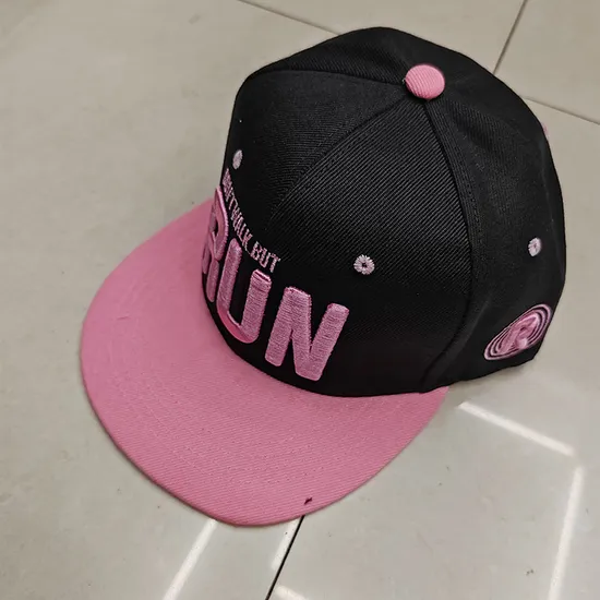 Custom 5 Panel Unstructured Black Snapback Cap