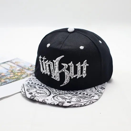 Custom 6 Panel Print Patch White Snapback Cap