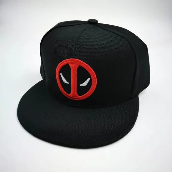 Custom Black Acrylic Snap Back with Embroidery Logo Gorras Cap