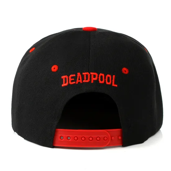 Custom Black Acrylic with Flat Embroidery Logo Snapback Cap