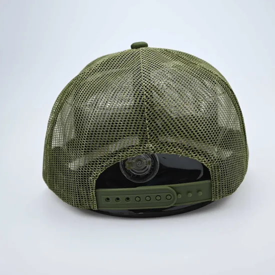 Custom Camo Trucker Hat Embroidered Logo 7 Panel Snapback Caps Hat