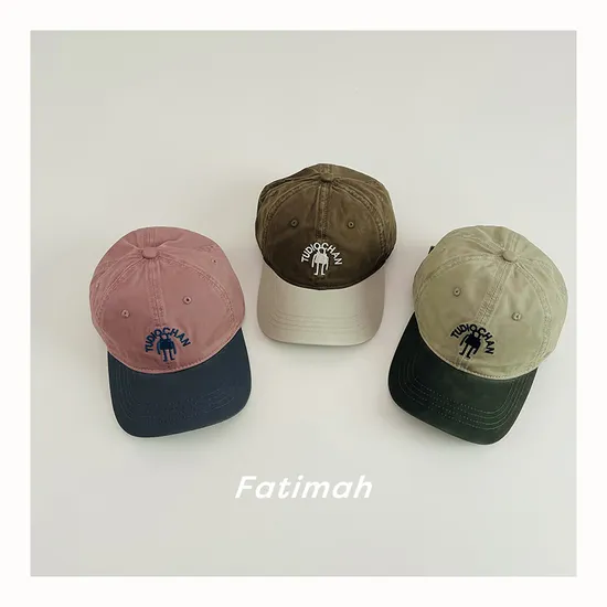 Custom Color Two Tone Embroidery Child Sports Cap Children Kids Baseball Hat