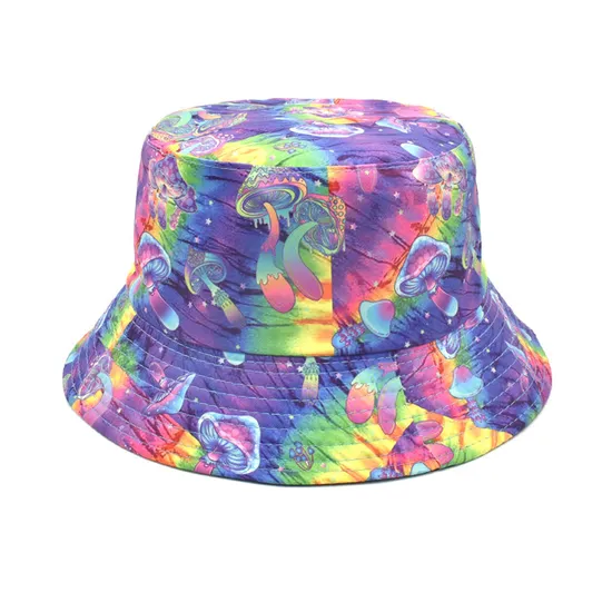 Custom Colorful Mushrooms Full Print Bucket Hat