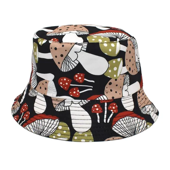 Custom Colorful Mushrooms Full Print Bucket Hat