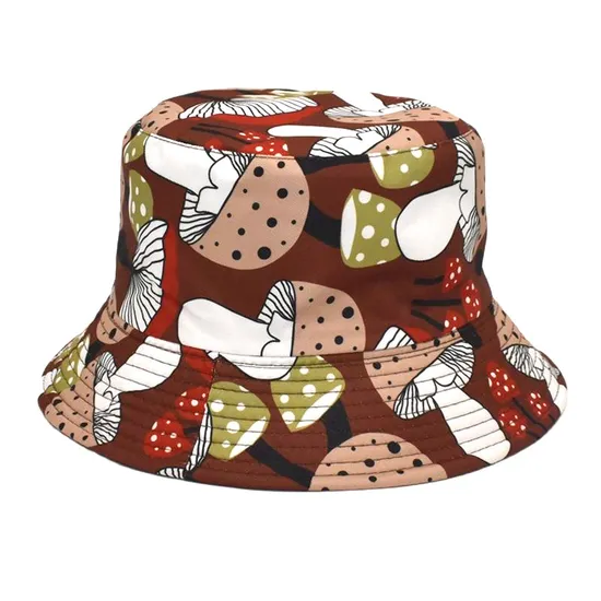 Custom Colorful Mushrooms Full Print Bucket Hat