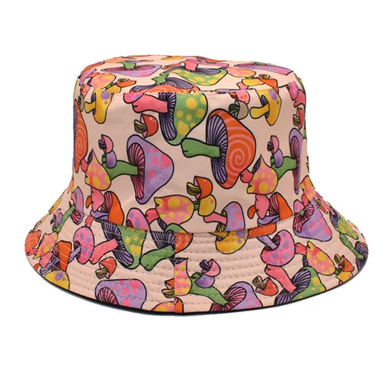 Custom Colorful Mushrooms Full Print Bucket Hat