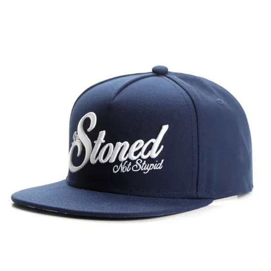 Custom Dark Blue Embroidery Patch Snapback Cap