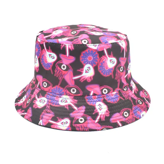 Custom Devil Eyes Print Bucket Hat