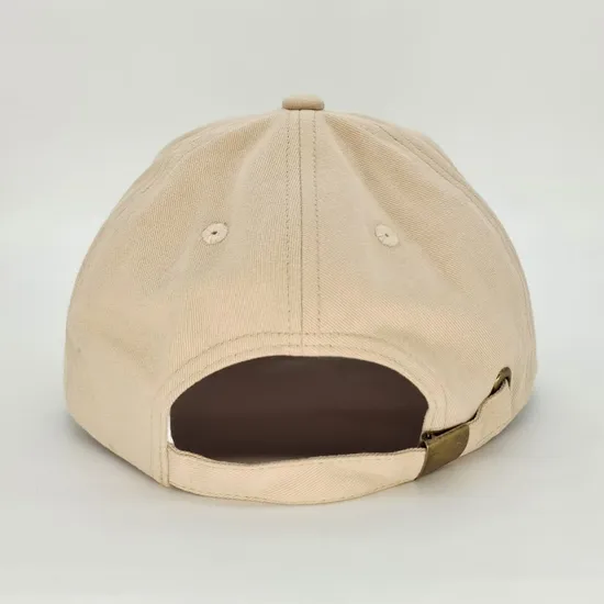 Custom Embroidery Logo 6 Panel Khaki Distress Unstructured Dad Cap