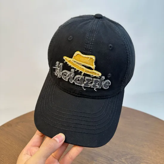 Custom Logo Embroidery Patch Cotton 6 Panel Unstructured Curved Brim Caps