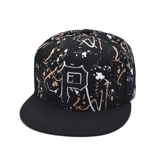 Custom Logo Puff Embroidered Running Snapback Cap