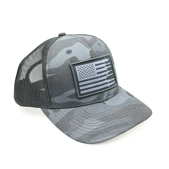 Custom Mesh Trucker Caps 6 Panel Design Logo Camo Snapback Hat