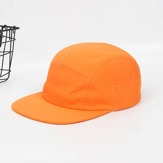 Custom Nylon Quick-Drying Colored Stitching Orange Flight Cap