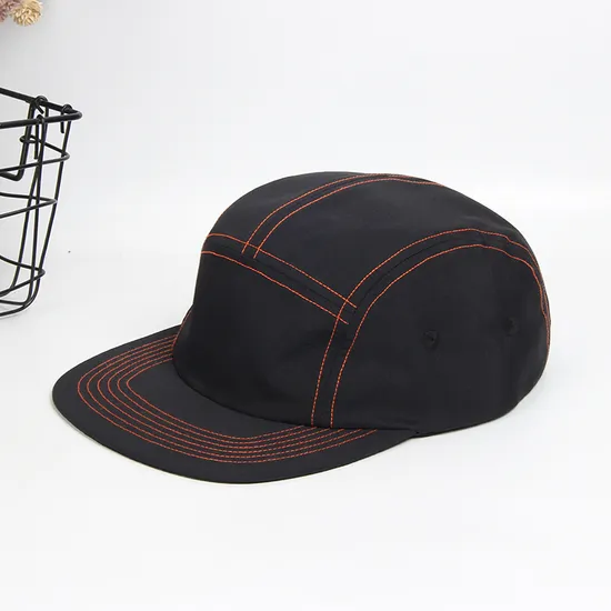 Custom Nylon Quick-Drying Colored Stitching Orange Flight Cap