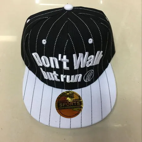 Custom Print Woven Tag Label Black Snapback Cap