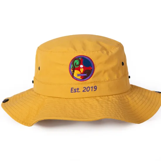 Custom Quick Dry Polyester Sun Cap Fisherman Wide Brim Bucket Hat