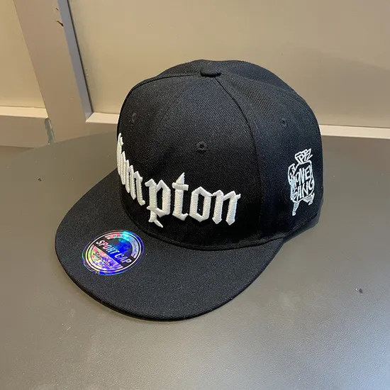 Custom Your Own Black Embroidery Logo Snapback Hat