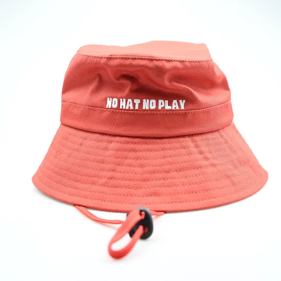 Customized High Quality Cotton Fishing Bucket Hat Solid Color Embroidery Kids Fisherman Cap