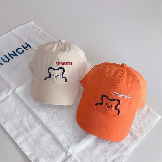 Cute Unstructured Washed Cotton Solid Color Kids Dad Cap Kids Custom Hats