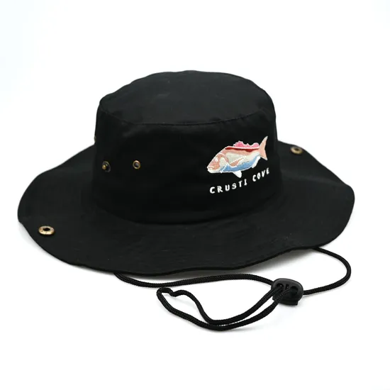 Factory Custom Embroidered Wide Brim Cotton Beach Fisherman Hat Wholesale Unisex Bucket Hat