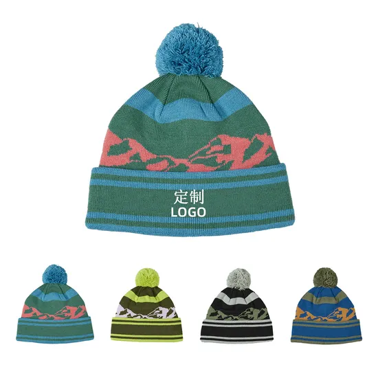 Fashion Custom Printing Beanie Unisex Sports Knit Custom Pattern Digital Printing Beanie