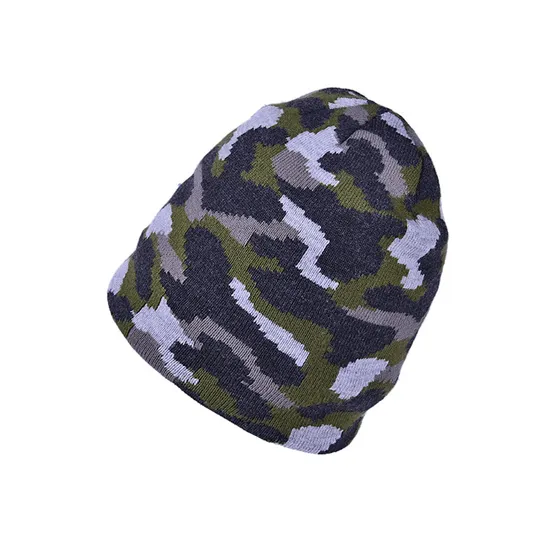 Fleece Hat Camo Polar Fleece with Custom Logo Beanie Hat