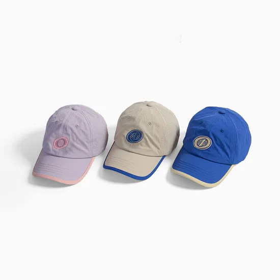 High Quality 6 Panel Unstructured Nylon Hat Quick Dry Embroidery Logo Dad Caps