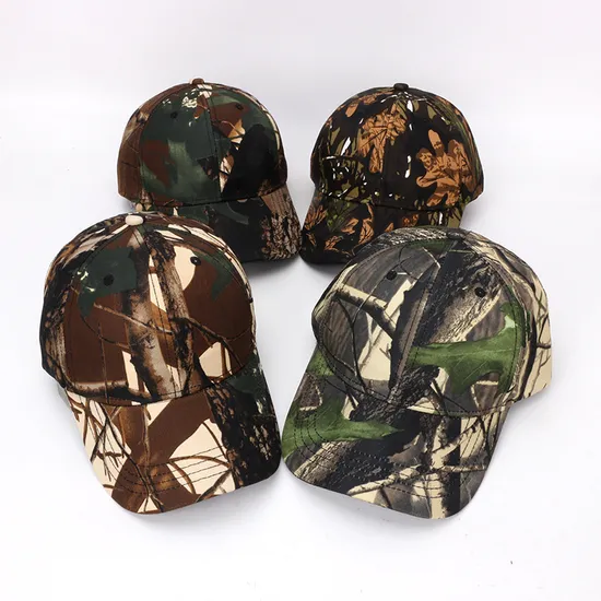 High Quality Curved Brim Embroidery Unstructured Camo Baseball Cap Dad Hat