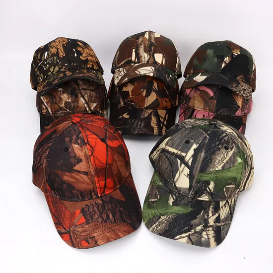 High Quality Curved Brim Embroidery Unstructured Camo Baseball Cap Dad Hat