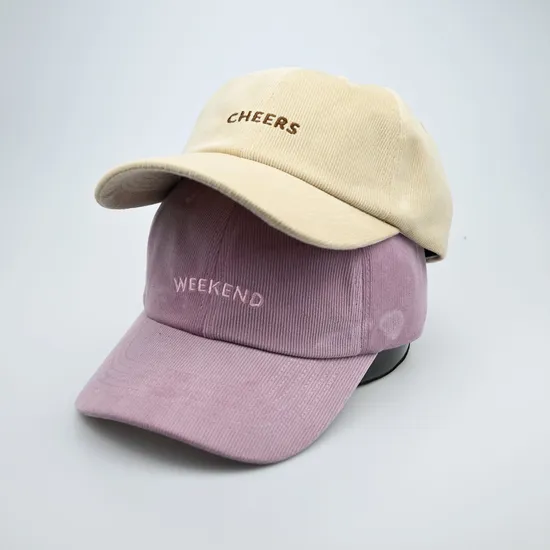 Kids Custom Good Quality Unstructured Corduroy Dad Hat Caps Hats