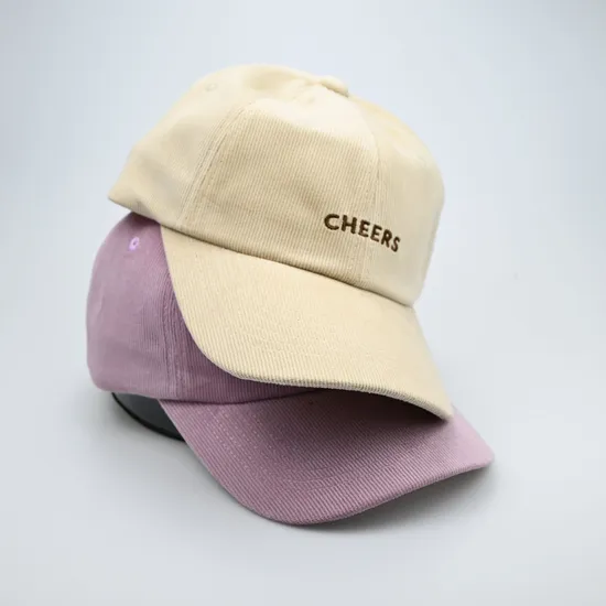 Kids Custom Good Quality Unstructured Corduroy Dad Hat Caps Hats