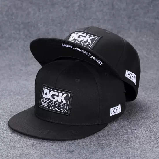 OEM High Quality Woven Tag Label Dark Blue Snapback Cap