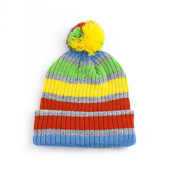 Skull Knitted Beanie Trendy Winter Hat with Patch for Men and Women