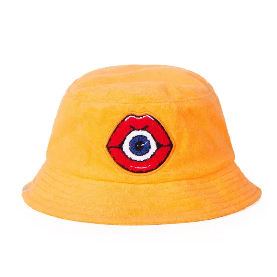 Towel Terry Fabric Bucket Hat with Custom Embroidery Logos and Pocket Bob Hat with Satin Lining for Adults and Kids