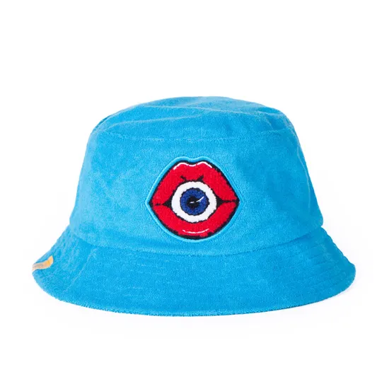 Towel Terry Fabric Bucket Hat with Custom Embroidery Logos and Pocket Bob Hat with Satin Lining for Adults and Kids