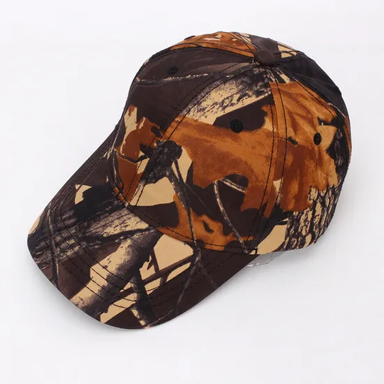 Unisex Wholesale Polyester Full Printed 6 Panel Hunting Blank Camo Baseball Hat Camouflage Cap